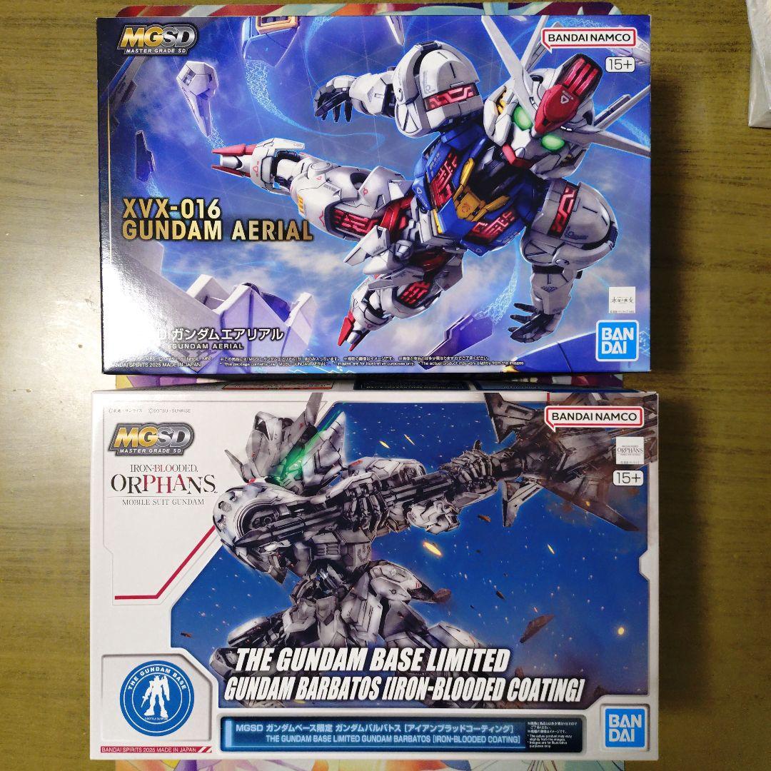 MGSD ガンダムエアリアル ガンダムバルバトス アイアンブラッドコーティング