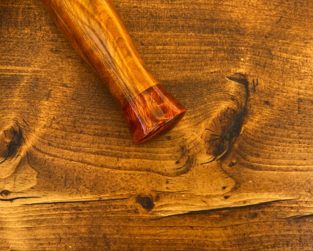 ウッドグリップ　トラウトロッド　ウッドリールシート　ロッドビルディング　黄金樟