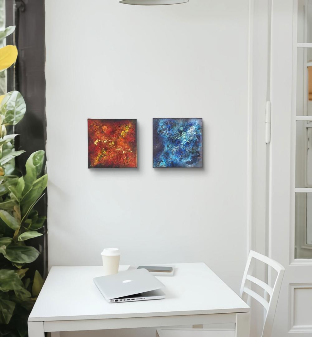 【専用】地中の鼓動/ テクスチャーアート 18×18㎝ S0 モダンアート