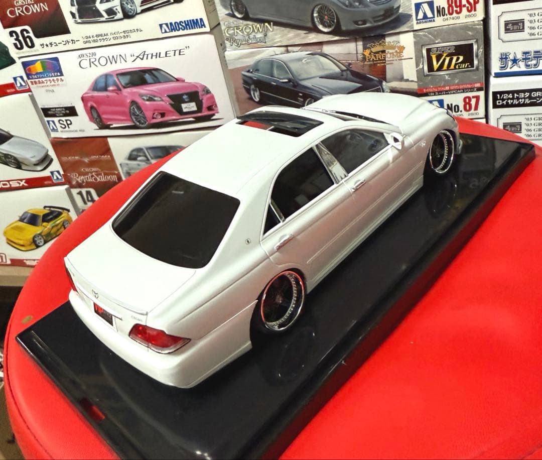 アオシマ 18クラウン アスリート WORK ホイール