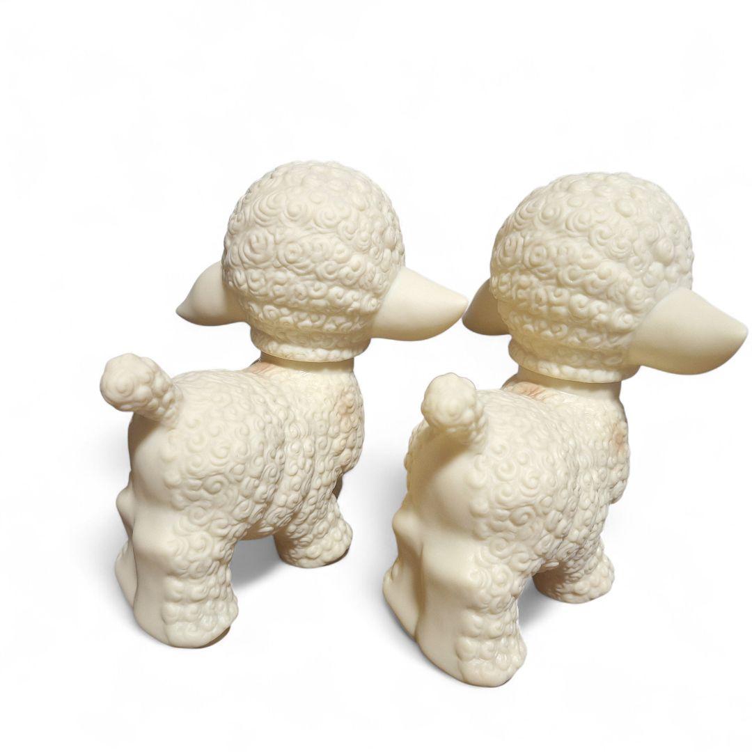 SUN RUBBER CO. 1955刻印 ひつじソフビ 2体 笛鳴る 16cm