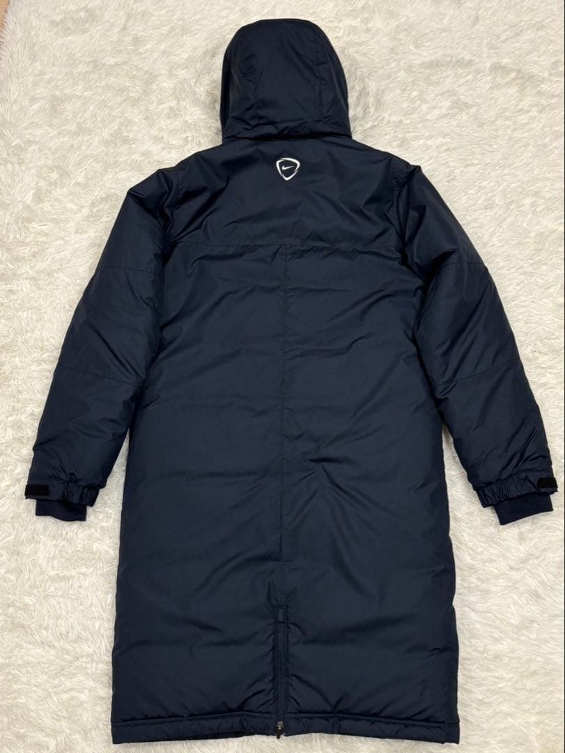 NIKE ベンチコート ネイビー L 中綿 肉厚 フード着脱　2way
