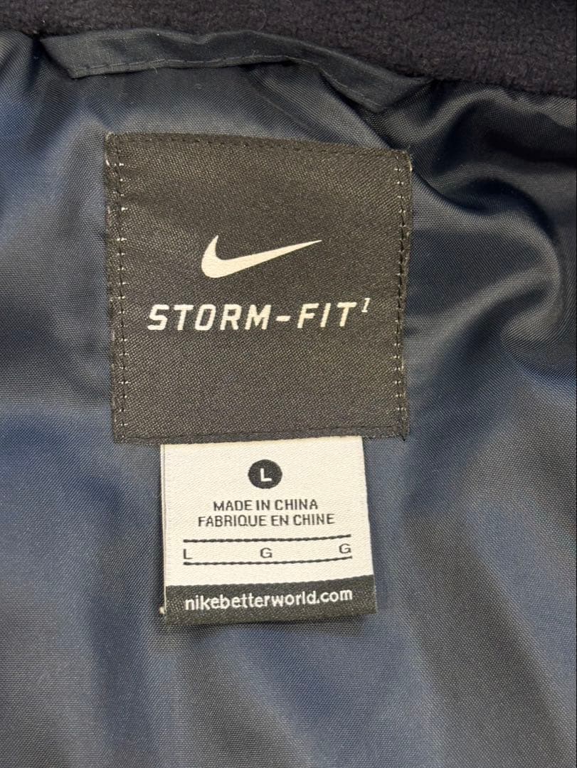 NIKE ベンチコート ネイビー L 中綿 肉厚 フード着脱　2way