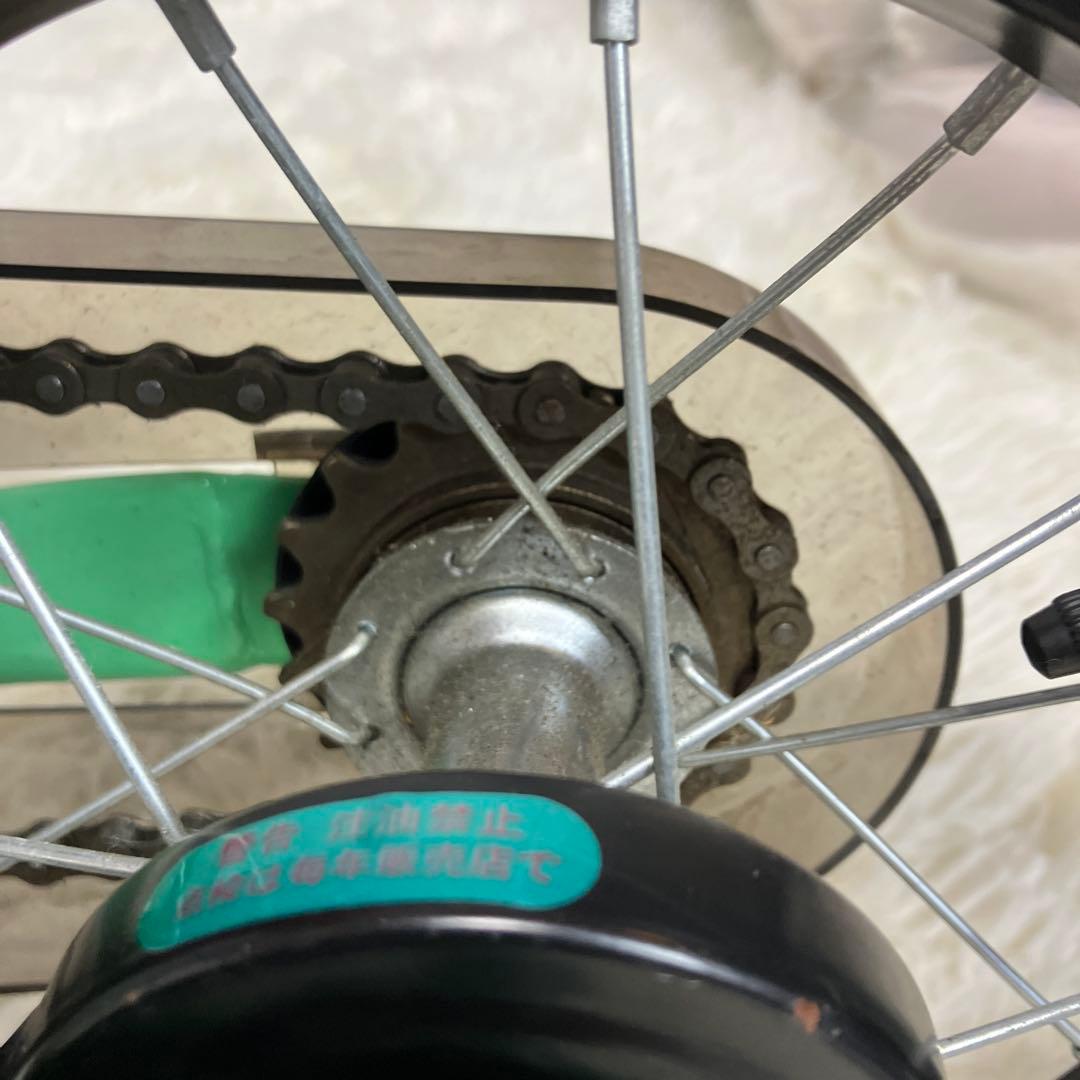 【美品】へんしんバイク2　エメラルドグリーン　12インチ スタンド付き