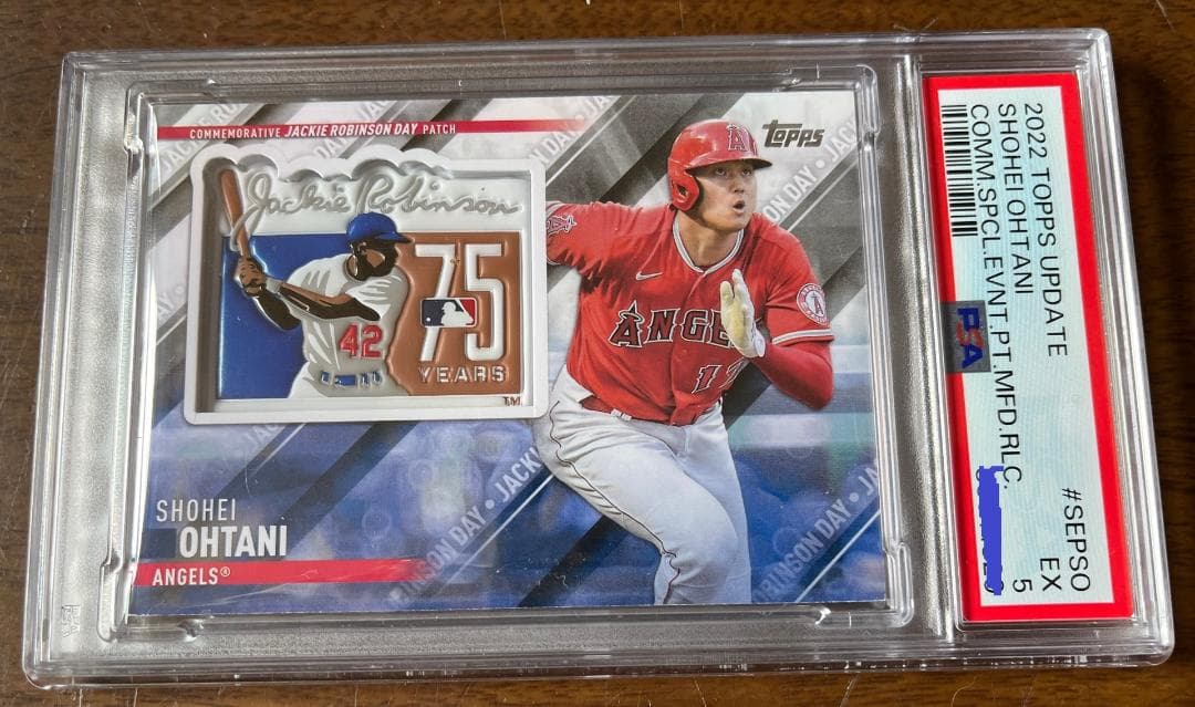 大谷翔平 TOPPS  J.ロビンソンMLBデビュー75周年 記念パッチカード