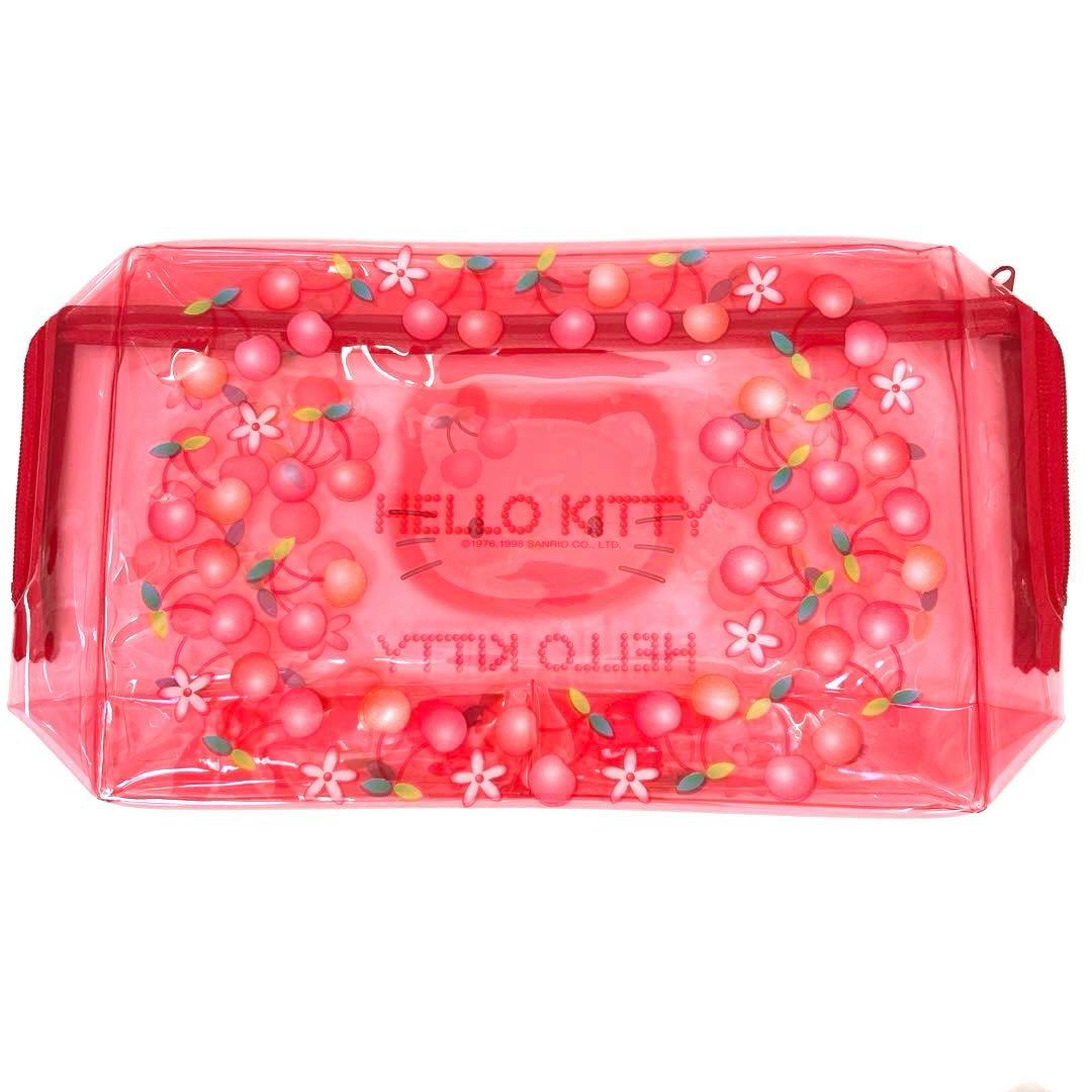 当時物　平成レトロ　サンリオ　ハローキティ　ビニールポーチ　さくらんぼ