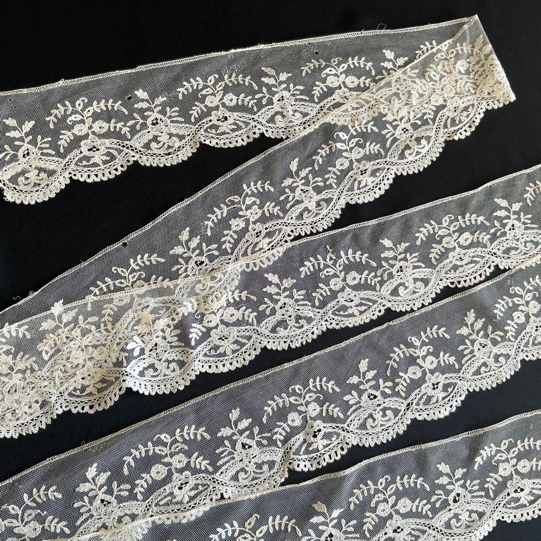 【３】ベルギーアンティーク　手仕事　ブリュッセル　デュシェスレース　ハンドメイド