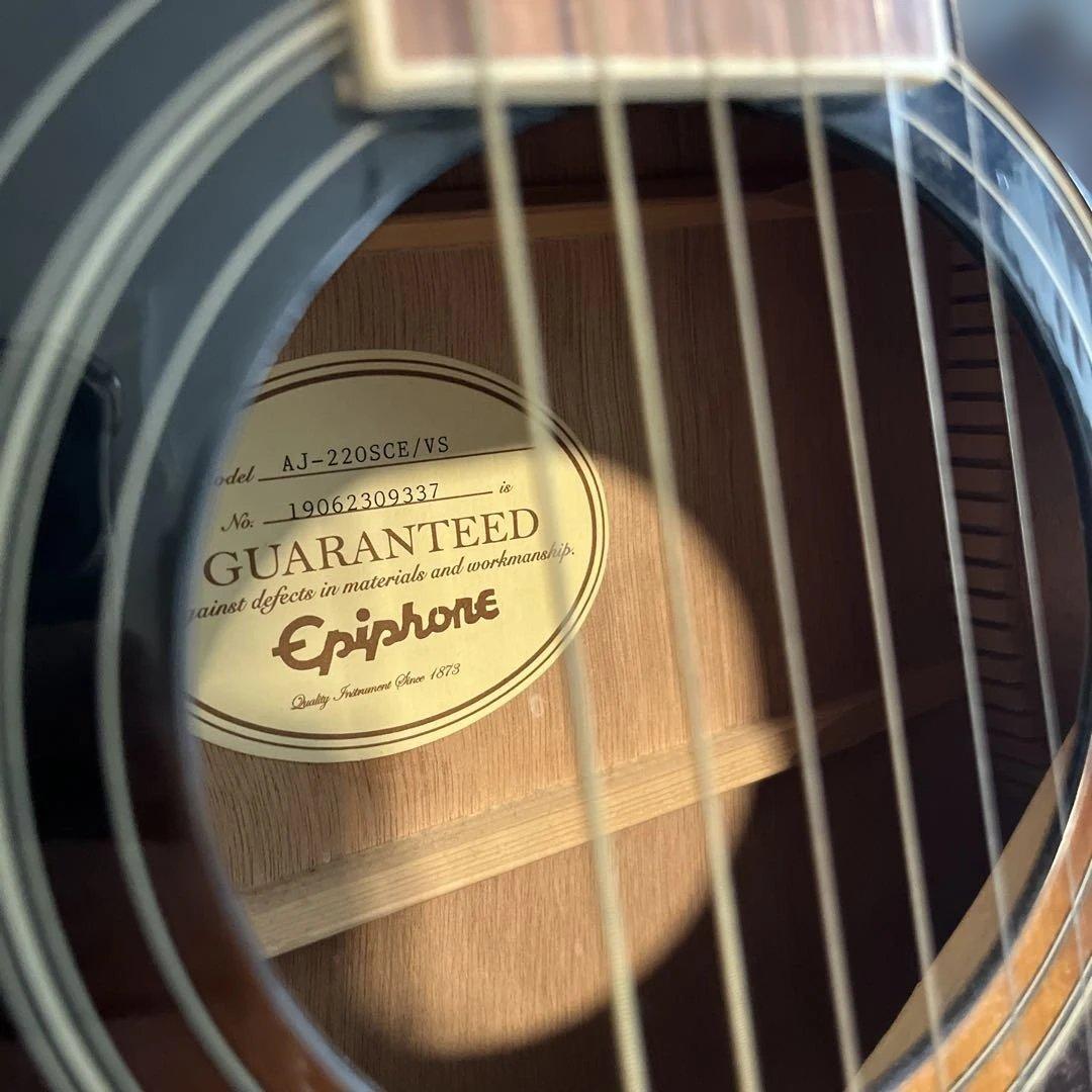 【紅の君】Epiphone AJ-220SCE　ソフトケース付き　エレアコ