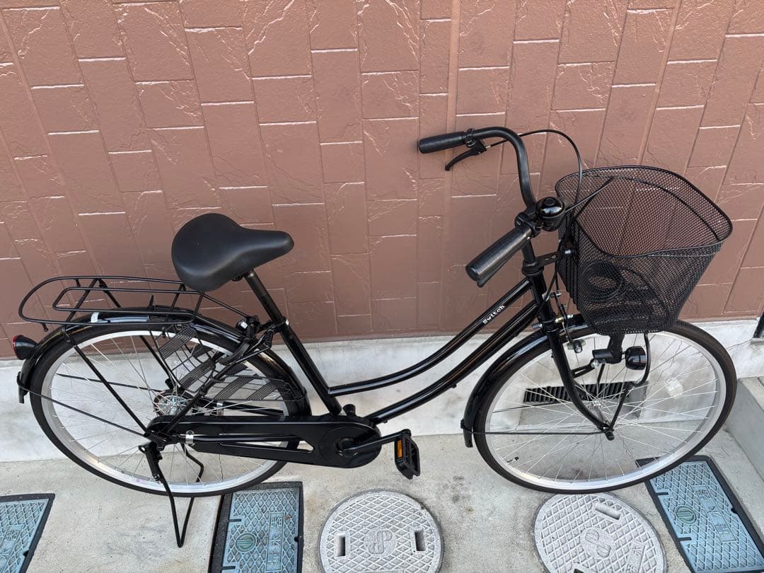 シティサイクル ブラック メッシュバスケット付き