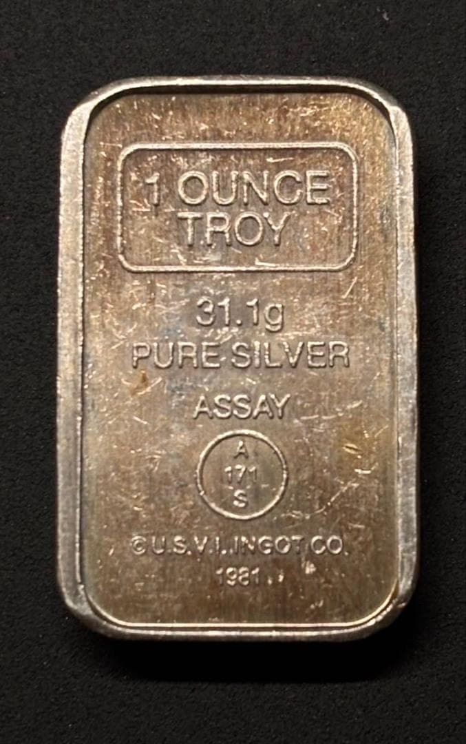 1981年 純銀バー 1オンス ANAHEIM L / U.S.V.I.