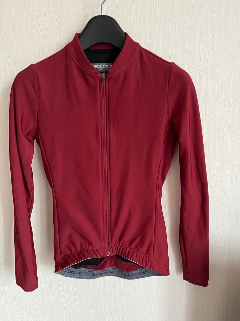 Café du Cycliste 裏起毛サイクルジャージ ワインレッドレディース