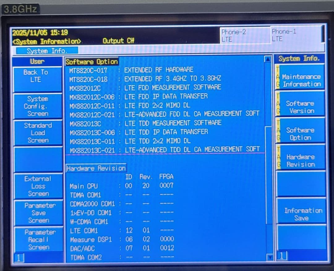 その他 MT8820C RadioCommunicationAnalyzer 3.8G