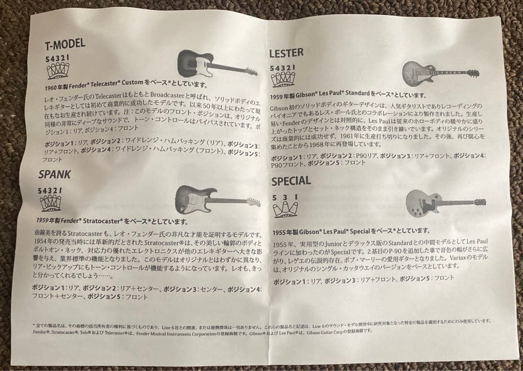 LINE6 Variax 500 サンバースト モデリングギター 中古