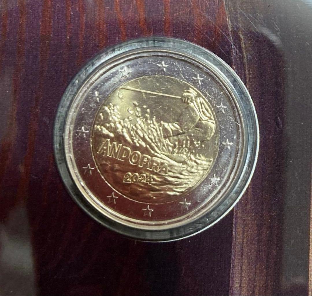アンドラ 2024年 スキー100周年 2ユーロ