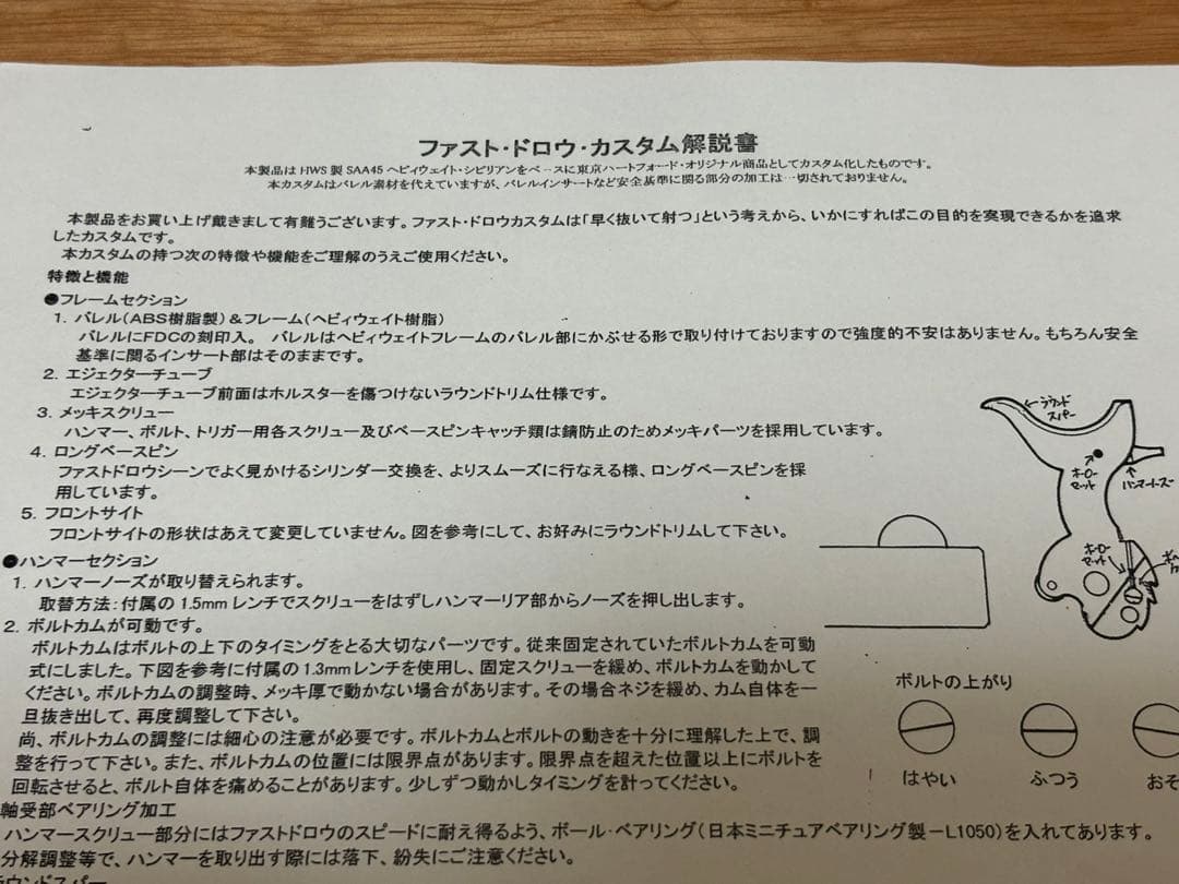 ハートフォード SAA.45 ピースメーカー FDCキット 限定生産 組立キット