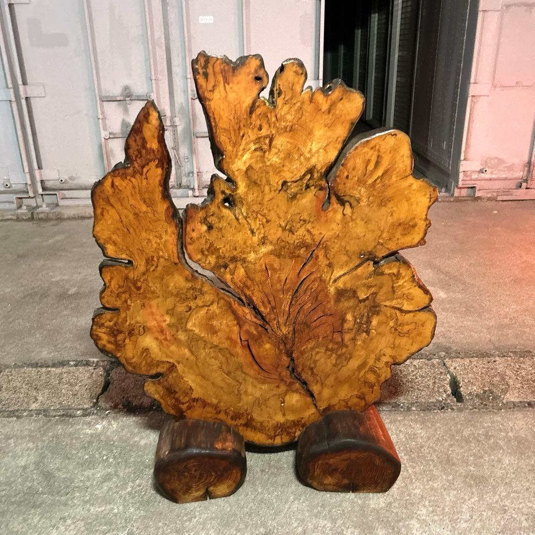 天然木 一枚板 オブジェ パネル 衝立 彫刻 アート インテリア 瘤木 置物