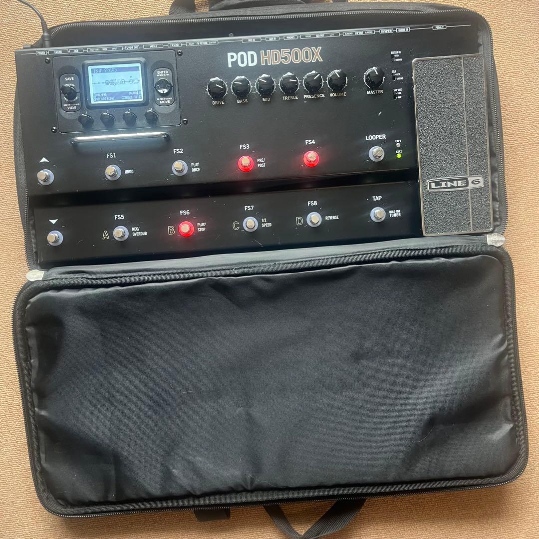 LINE6 POD HD500X マルチエフェクター＆専用ケース