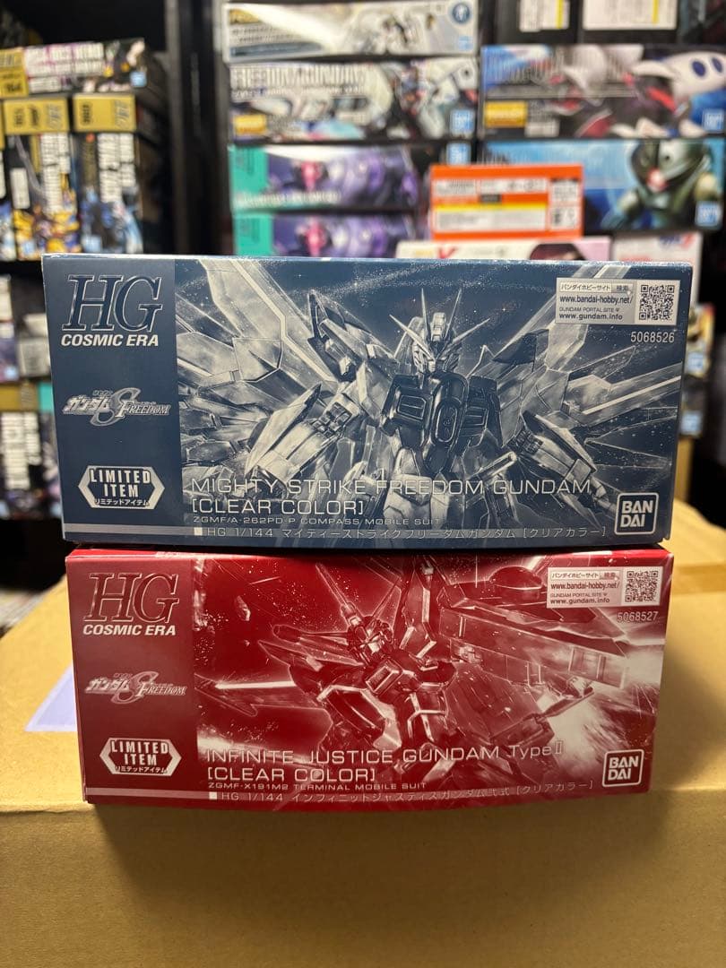 HG マイティストライクフリーダム インフィニットジャスティス弐式 クリアカラー