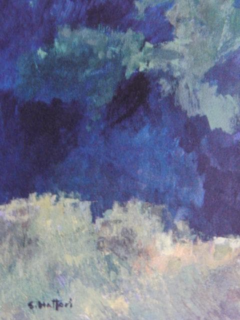 服部正一郎、黒部谷、希少画な集画、状態良好、新品高級額・額装付