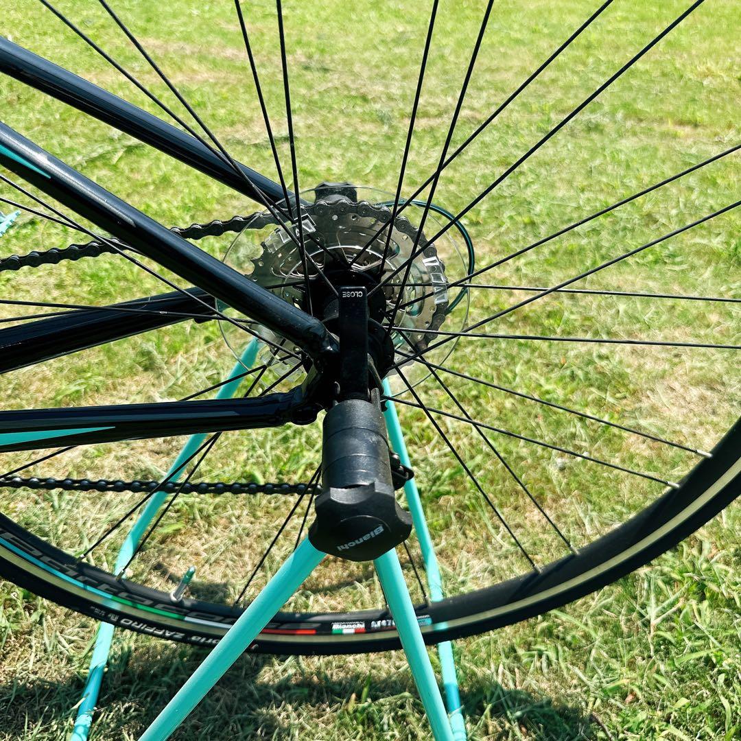 美品　41cm　Bianchi　ロードバイク　ブラック　ターコイズ　700C