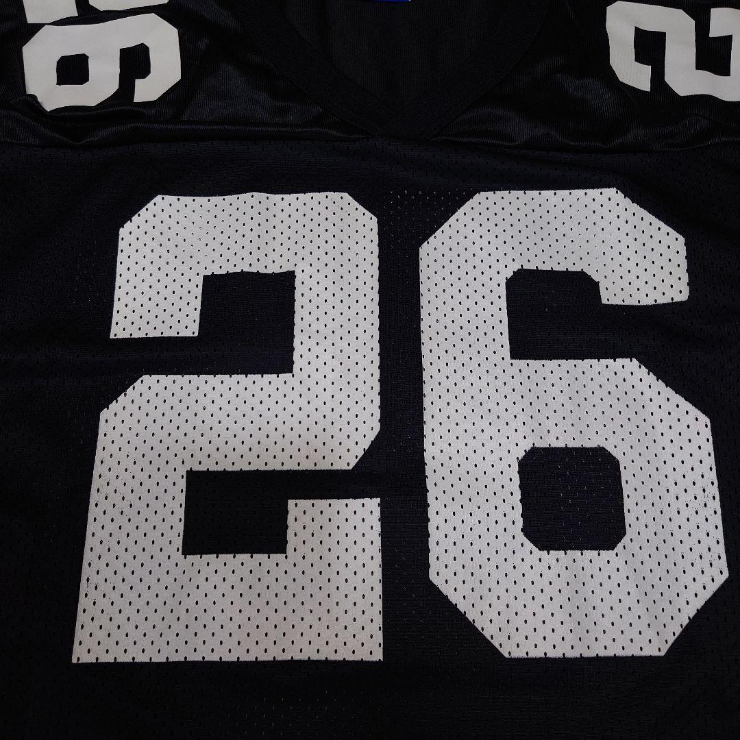 USA製 90sChampion両方ビッグプリントナンバリングフットボールシャツ