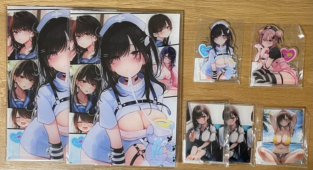 猫麦 DMMスクラッチ くじ アクリルスタンド 色紙 缶バッジ 7万円分