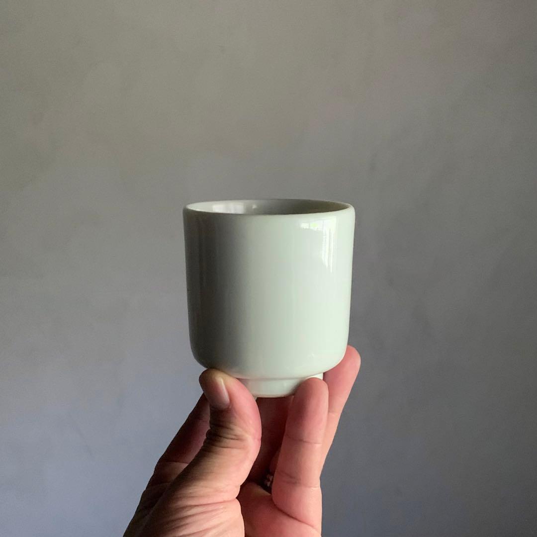 白磁 筒碗 No.2 筒盃 古道具 アンティーク 検 ） 伊万里波佐見平佐