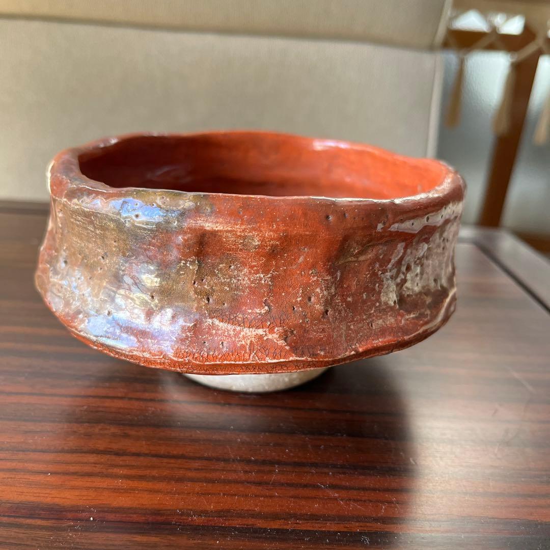 超希少　時代　骨董　日本　アンティーク　赤楽　宗源