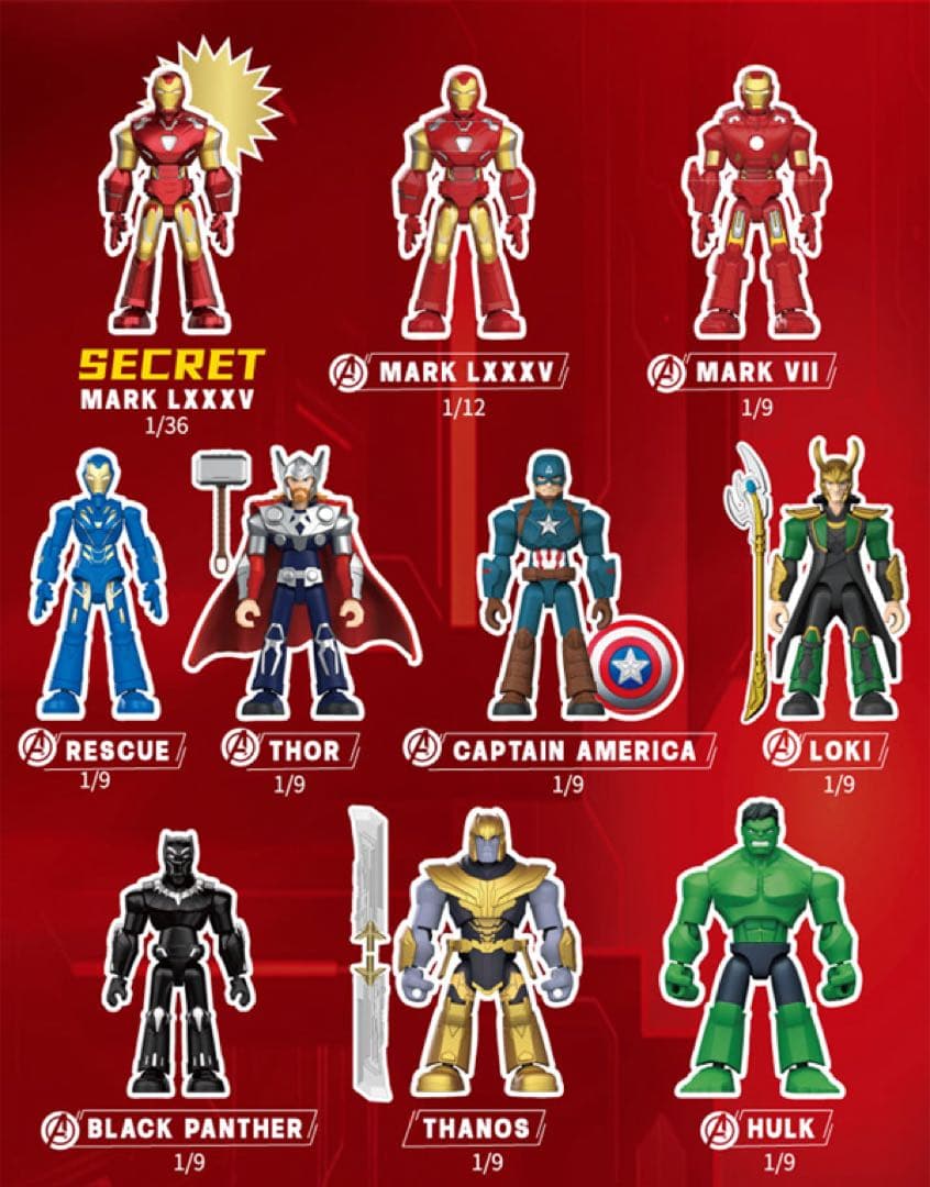 BLOKEES プラモデル マーベル インフィニティ・サーガ） 第1弾9個セット