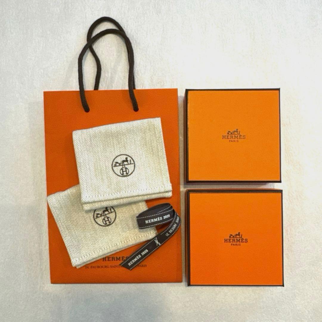HERMES オレンジボックス アクセサリー入れ 空箱・保存袋 2個セット 紙袋