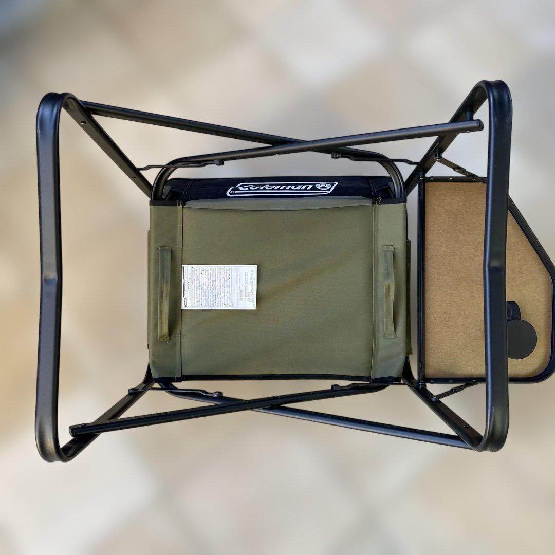 コールマン（Coleman）サイドテーブル付デッキチェア（オリーブ）2脚セット