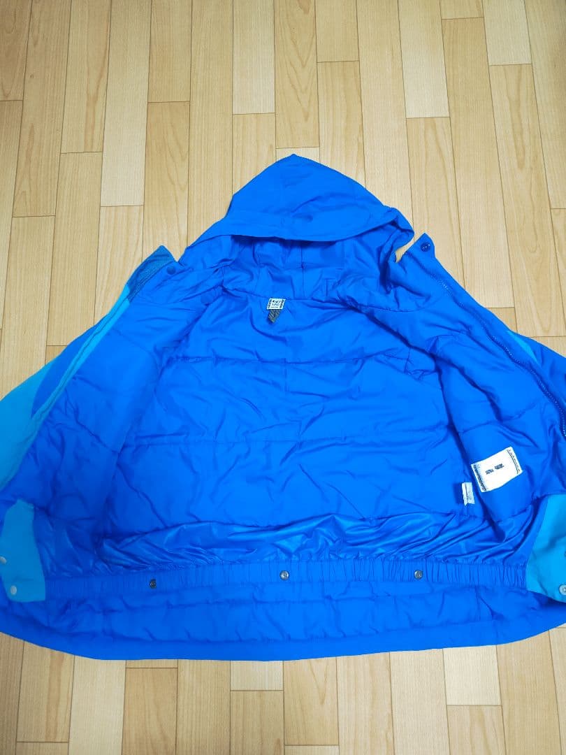 値下げ中　mont-bell 160センチ　スキーウェア上下セット 青/水色