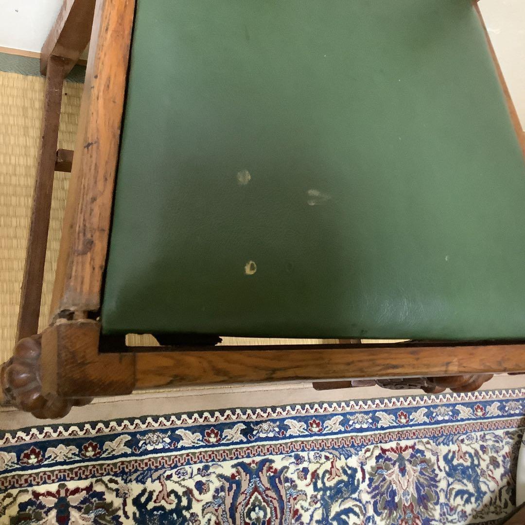 七仔panda 英国アンティーク 椅子 バルボス脚オーク材4脚　ジャンク品