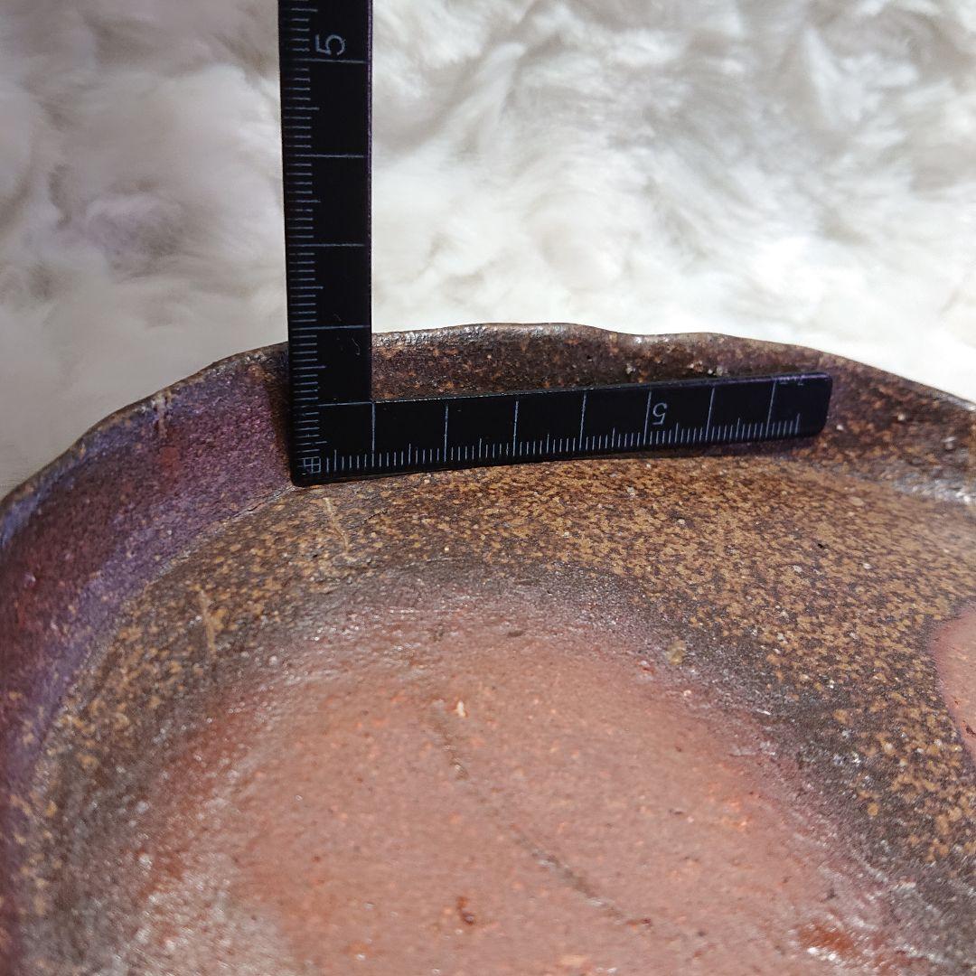 【2473】117.足プレート皿…備前焼