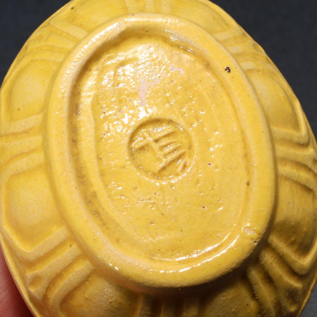 香合　交趾　花喰鳥香合　十代大樋長左衛門　共箱　R1668ダP