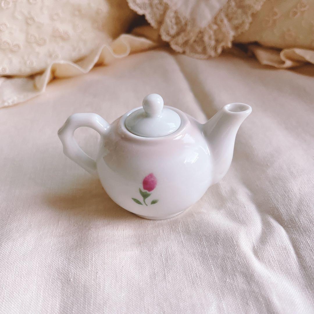 お値下げ廃盤♡マニー♡ローズミニチュアポットカップソーサー5点セットノリタケ薔薇