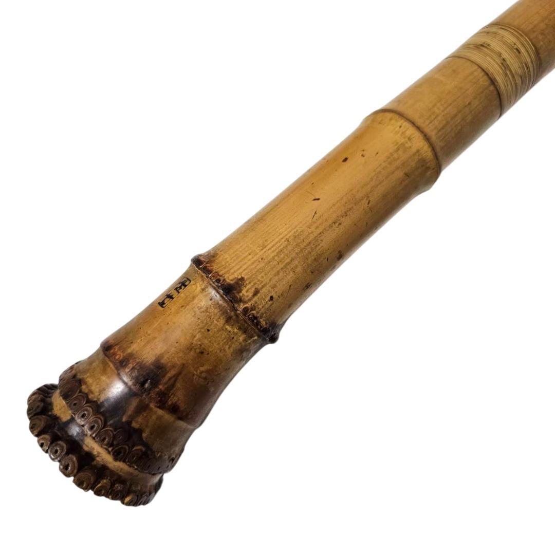 希少 尺八 琴古流 佐竹 1尺5寸 5孔 銘あり 2印 根竹 三分割 和楽器 竹