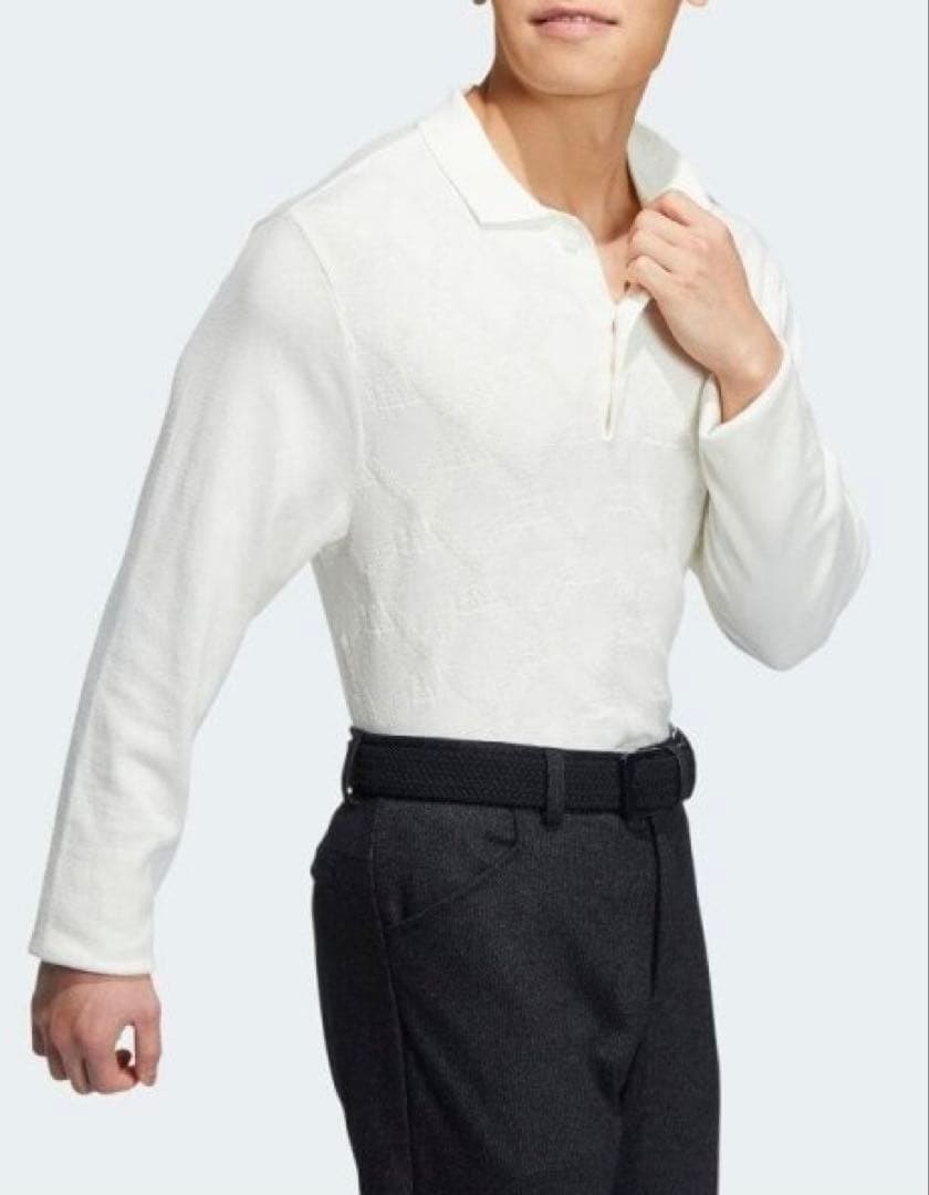 送料無料 新品 adidas GOLF アーガイル柄セーター ポロ 2XL WT