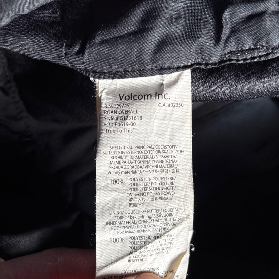Volcom ブラック スノーボード ビブパンツ