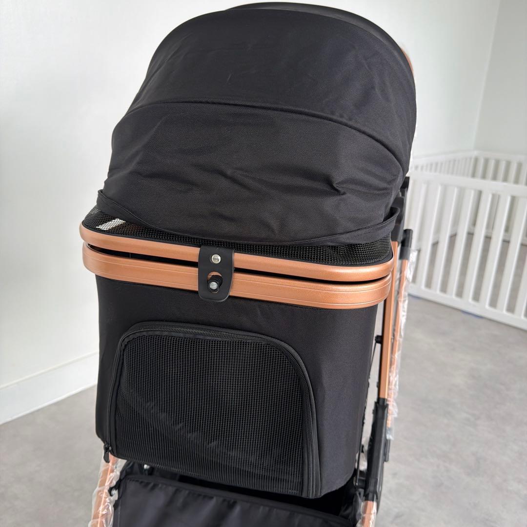 開封済み　未使用　ペットカート ブラック