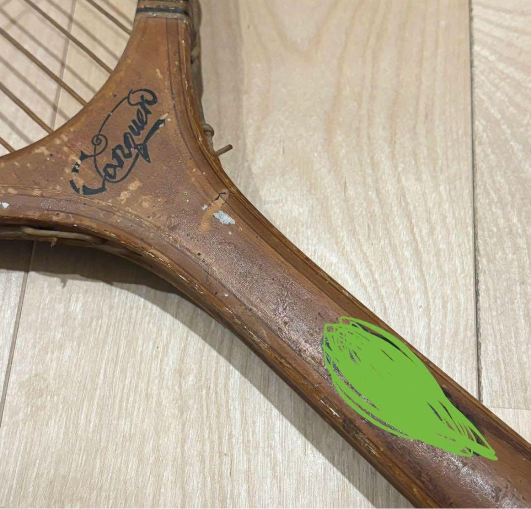KAWASAKI RACKET 木製テニスラケット 昭和レトロ ヴィンテージ