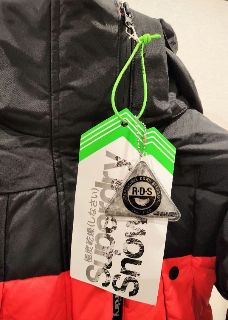 【タグ付新品】SuperdryスキーダウンパファージャケットM