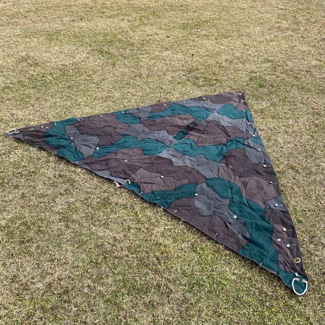 スウェーデン軍幕　ノルディックカモ　１枚　1940～50年代ビンテージ