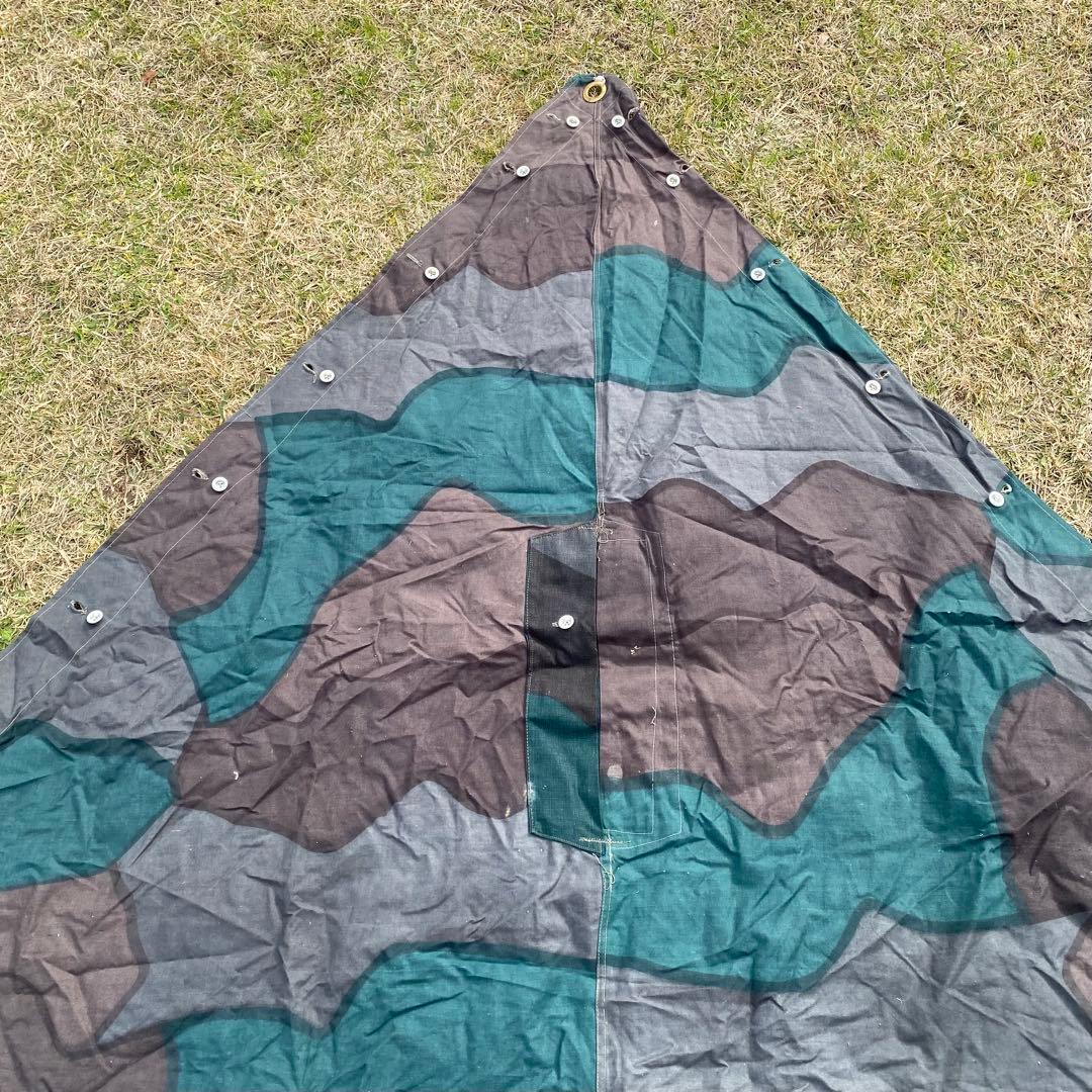 スウェーデン軍幕　ノルディックカモ　１枚　1940～50年代ビンテージ