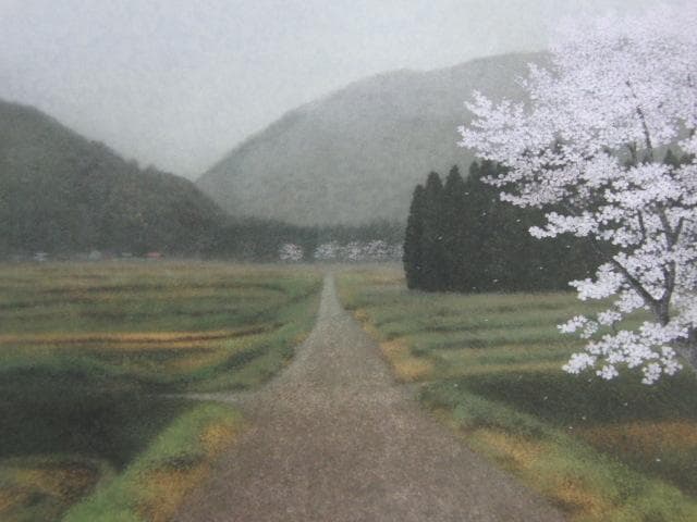 小泉智英、【春をゆく】、希少な額装用画集より、新品額装付、状態良好
