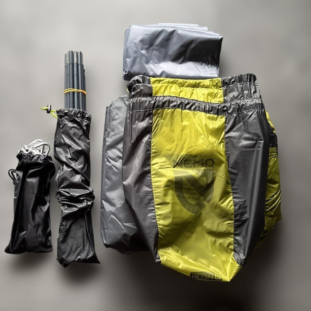 NEMO ATOM 2Pコンパクトテント グリーン　グランドシート付き