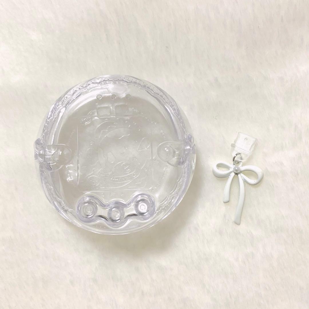 【在庫1点のみ】たまごっちユニクリアケース　カバー　エンジェル　プラグチャーム付