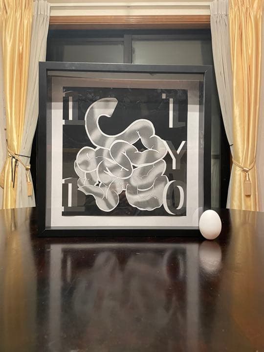 腸の絵(モノクロ)1110作