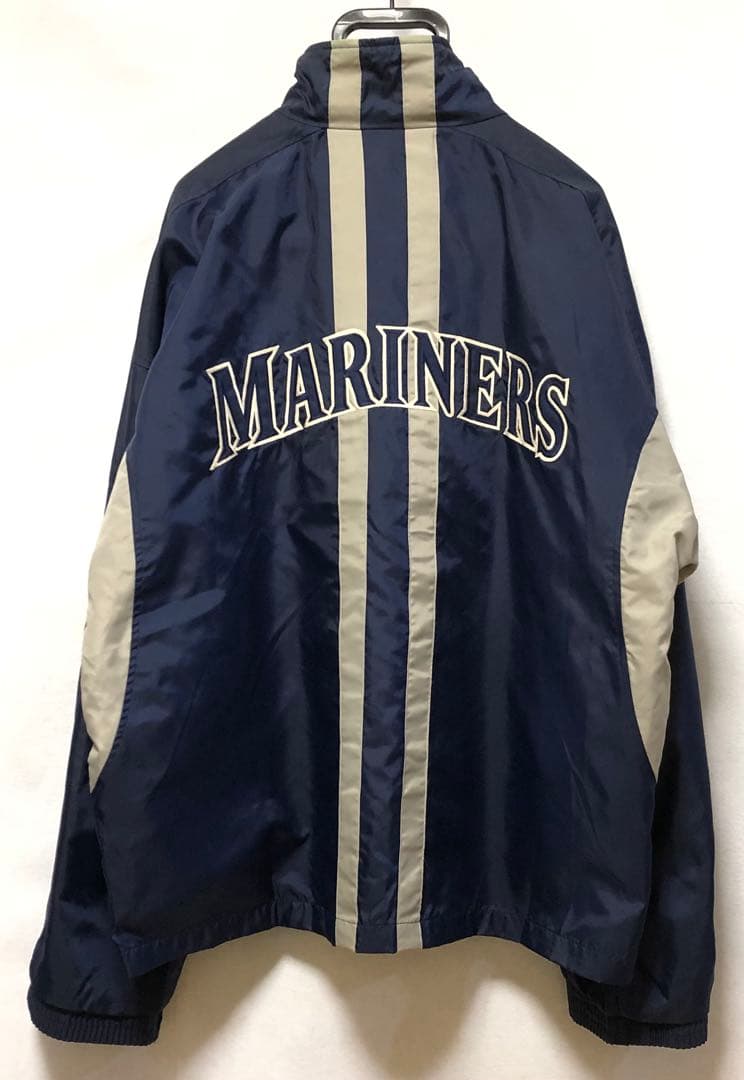 MLB シアトルマリナーズ　マジェスティック　ナイロンジャケット　スタジャン