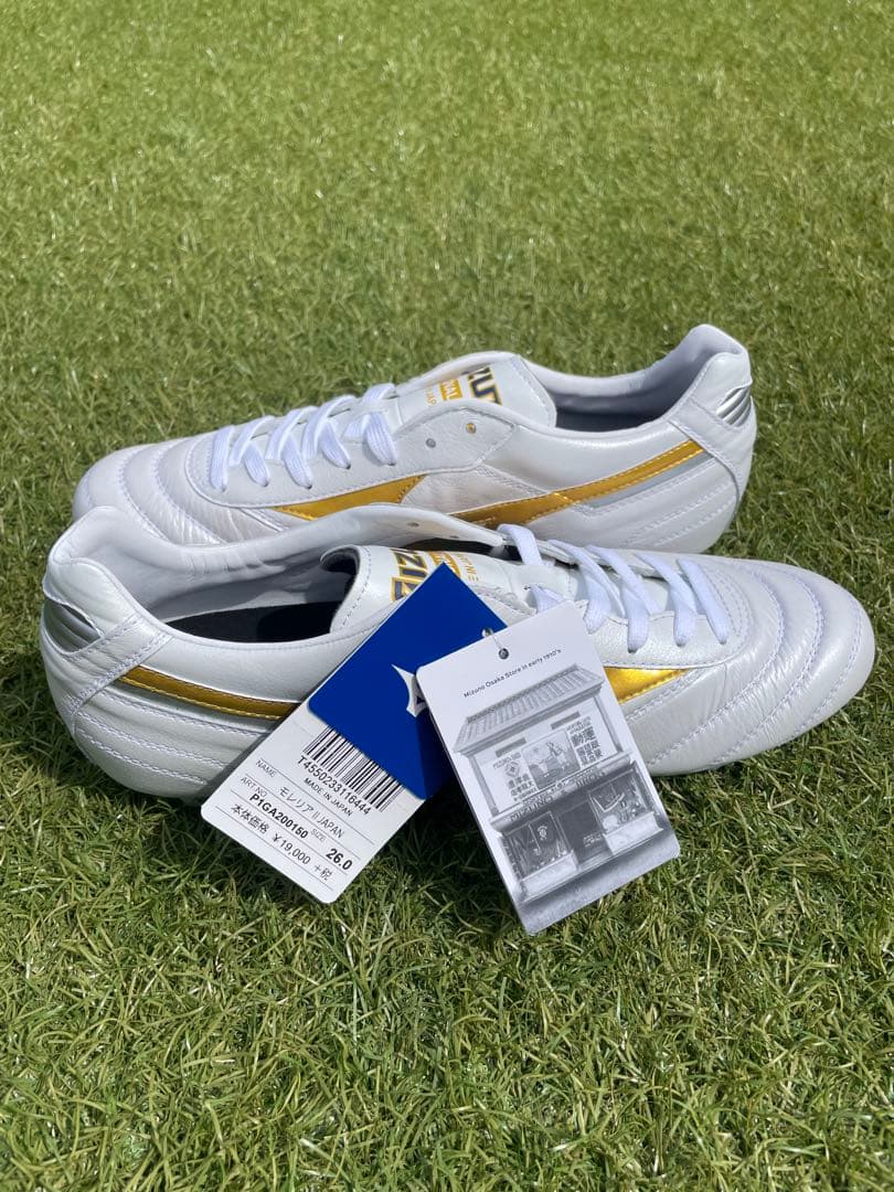 【新品・未使用】MIZUNO モレリア2japan ホワイト/ゴールド②